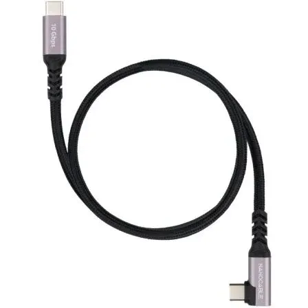 CABLE USB-C ACODADO M/M 3.2 GEN2 100W 4K/60Hz 0.5M NANOCABLE 10.01.4700