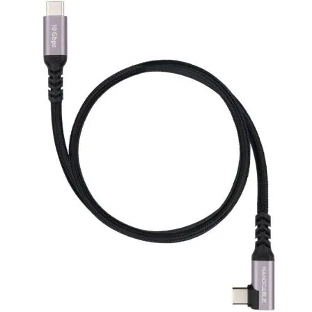 CABLE USB-C ACODADO M/M 3.2 GEN2 100W 4K/60Hz 2 M NANOCABLE 10.01.4702