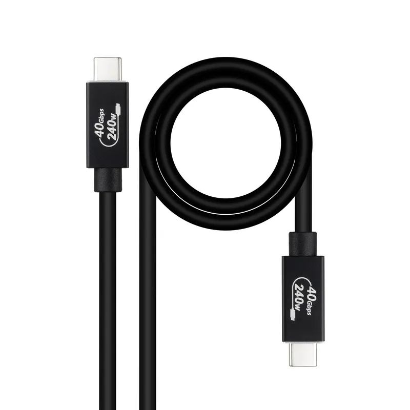 CABLE USB 4 GEN3x2 NANOCABLE 5A USB-CM-USB-CM 240W 40GBPS 1M 10.01.5001 - foto 2