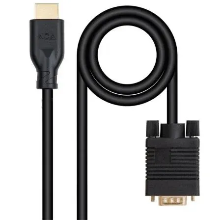 Cable Conversor Vga/m A Hdmi/m Negro 1.8m Nanocable 10.15.4602