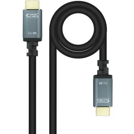 Cable HDMI 2.1 Iris 8K A/m-a/m Negro 5 M Nanocable 10.15.8005