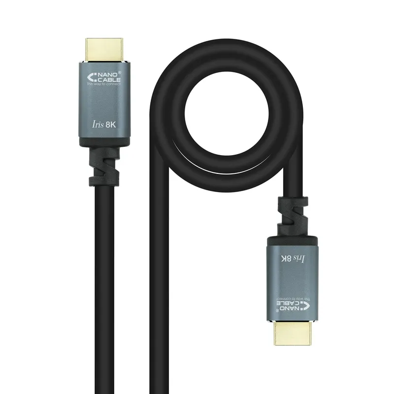 Cable HDMI 2.1 Iris 8K A/m-a/m Negro 5 M Nanocable 10.15.8005 - foto 2