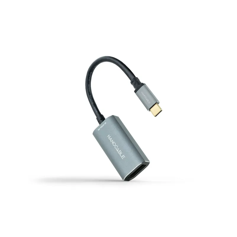 Conversor Usb-c A DP 8K Aluminio Gris 15 CM Nanocable 10.16.4104-g - foto 2