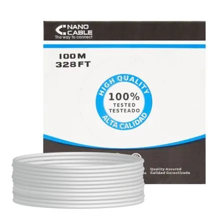 Cable RED RJ45 Cat.5e UTP Rigido Awg24 100 M Nanocable 10.20.0302
