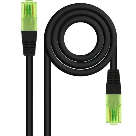 Cable RED Cat.6 UTP Awg26 CCA Negro 3 M Nanocable 10.20.1403-bk