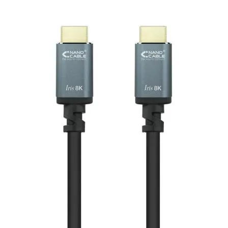 Cable HDMI 2.1 Iris 8K A/m-a/m Negro 2.0m Nanocable 10.15.8002