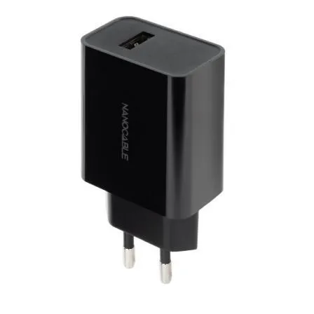 Cargador USB 5v/2.1a Negro Nanocable 10.10.2004
