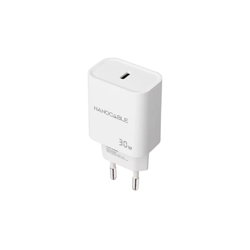 Cargador Usb-c PD 30W Blanco Nanocable 10.10.2009