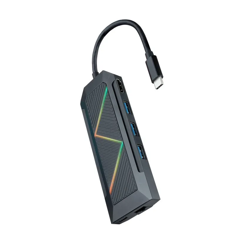HUB USB-C NANOCABLE 3xUSB-A+USB-C CARGA+HDMI+RJ45+TF+SD+AUDI 10.16.0901 - foto 2