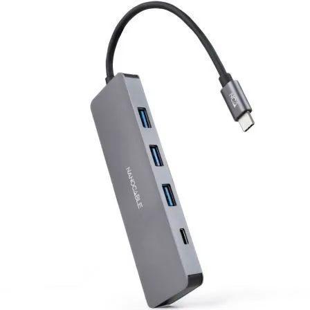 HUB USB-C/M A 3xUSB3.0/H + 1xUSB-C/H ALUMINIO 10CM NANOCABLE 10.16.4409