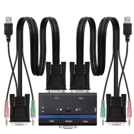 Kvm Switch VGA USB 1u-2pc+cablenanocable 10.12.0001