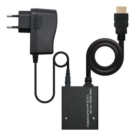 HDMI DUPLICADOR V1.3 1X2 Alimentación. Y PIGTAIL 50 CM NANOCABLE 10.25.3502