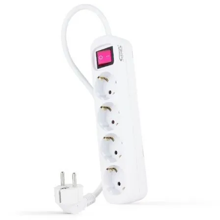 Regleta 4 Salidas Nanocable C/interruptor C/protec 1.4m Blanco 10.37.0004