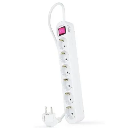 Regleta 6 Salidas Nanocable C/interruptor C/protec 1.4m Blanco 10.37.0006