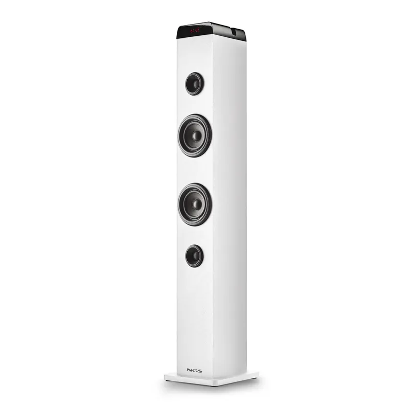 Altavoces NGS Bluetooth Tower Skycharmpro 80W Bt/usb/optica/aux/mic White - foto 2