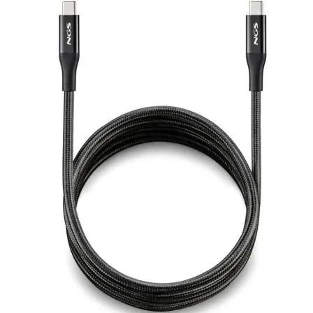 Cable NGS Carga Rapida DE USB C A USB C DE 2 M DE Longitud 240W Black