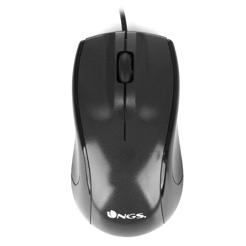 Raton NGS USB Optical Wired Mouse Black Mist - foto 2