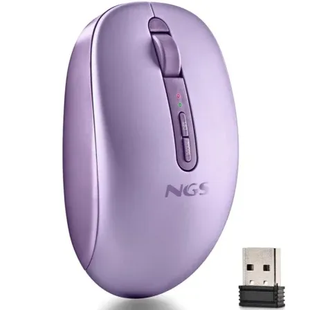 Raton NGS Inalambrico FOG Dual Bt5.2 -2.4ghz Purple Silencioso 1600DPI