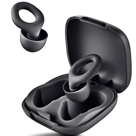 Tapones DE Silicona NGS para LOS Oidos Incluye Funda Y 4 Almohadillas Black