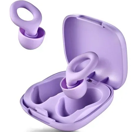 Tapones DE Silicona NGS para LOS Oidos Incluye Funda Y 4 Almohadillas Purple