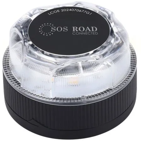 Luz baliza de emergencia para coche SOS Road Connected EL2024 V16/ Homologada/ Base Imantada/ Geolocalizable/ Funciona a Pilas - foto 2