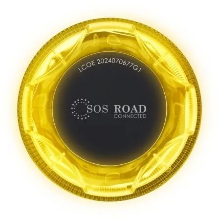Luz baliza de emergencia para coche SOS Road Connected EL2024 V16/ Homologada/ Base Imantada/ Geolocalizable/ Funciona a Pilas - foto 3