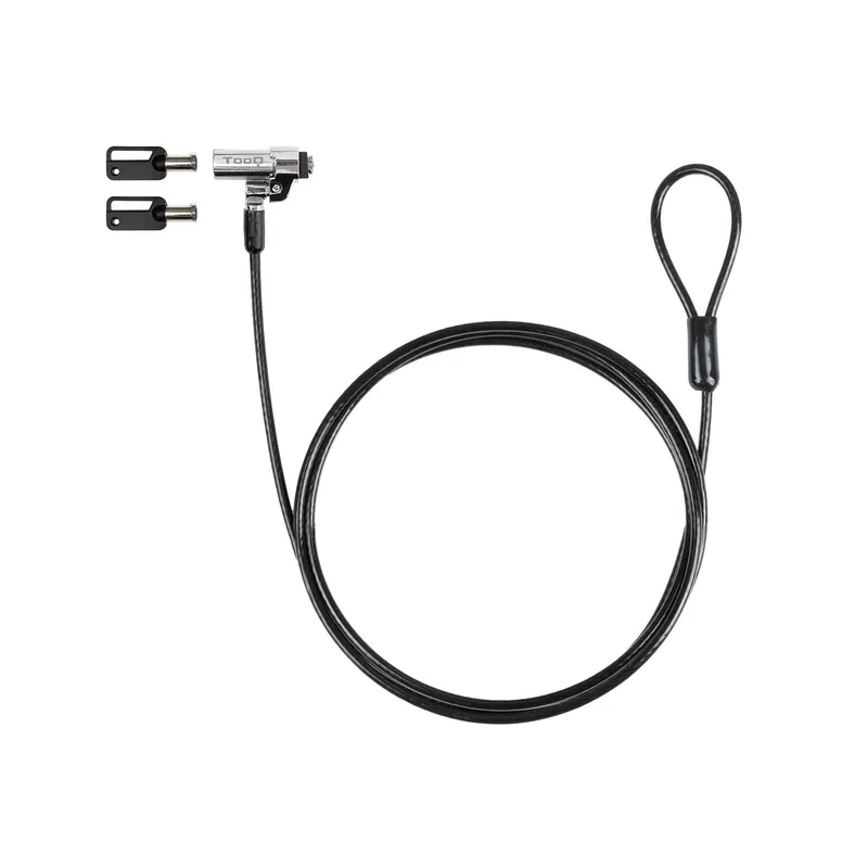 CABLE SEGURIDAD NANO 2.5x6MM LLAVE PARA PORTATILES TOOQ TQCLKC0045-G - foto 2