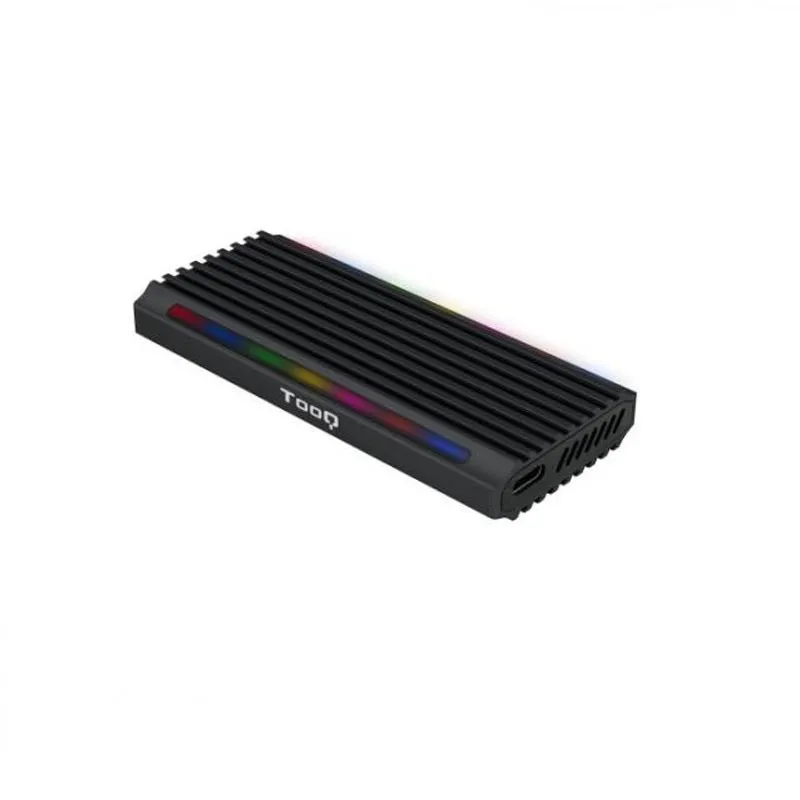 TOOQ CAJA EXTERNA M.2 NGFF/NVMe USB3.1 GEN2 USB-C RGB NEGRO TQE-2222B
