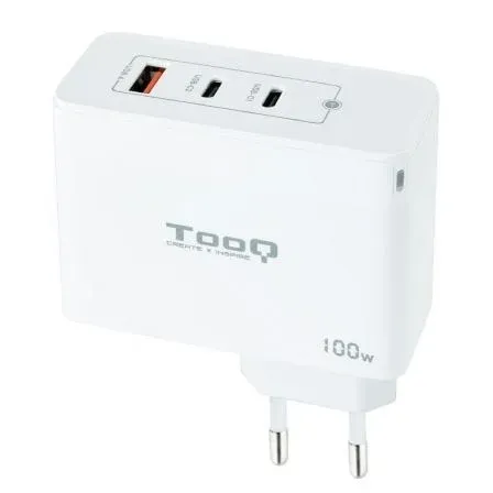 Cargador Usb-c Tooq Pared GAN 2usb-c/pd + Usb-a/qc 100W Tqwc-ganqc2pd100w