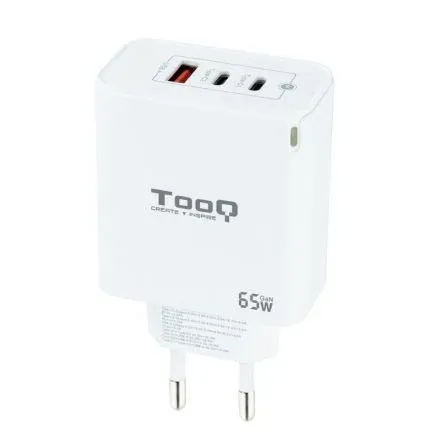 Cargador Usb-c Tooq Pared GAN 2usb-c/pd + Usb-a/qc 65W Tqwc-ganqc2pd65wt