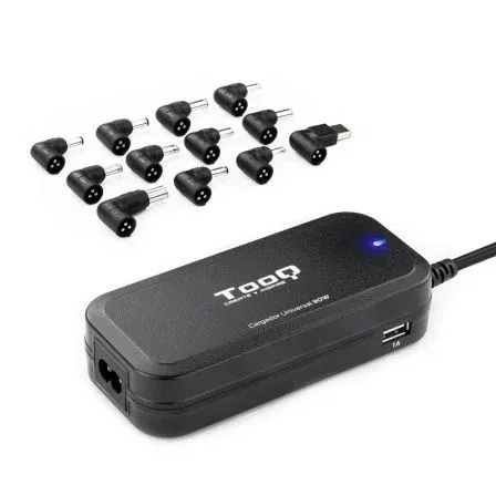 Cargador Portatil 90W Tooq Tqlc-90bs02at Casa Mult. Automatico 12 Conectores