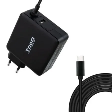 Cargador Portatil Usb-c Tooq Pd3.0 65W Negro Tqlc-usbc65pd