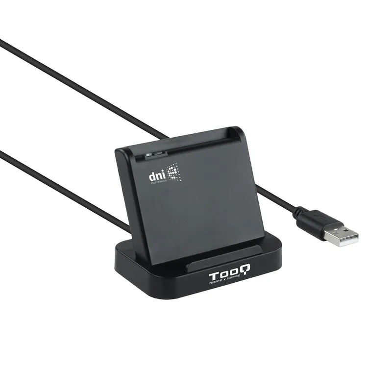 LECTOR TARJETA MEMORIA Externo TOOQ DNIE USB-A NEGRO TQR-220B - foto 2