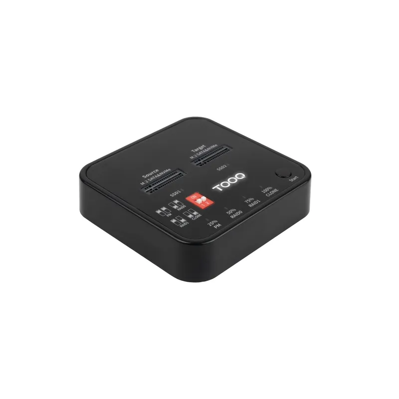DOCK 2xSSD M.2 NVMe PICe USB-C3.2 Gen2 CLONE NEGRO TOOQ TQDS-201B - foto 2