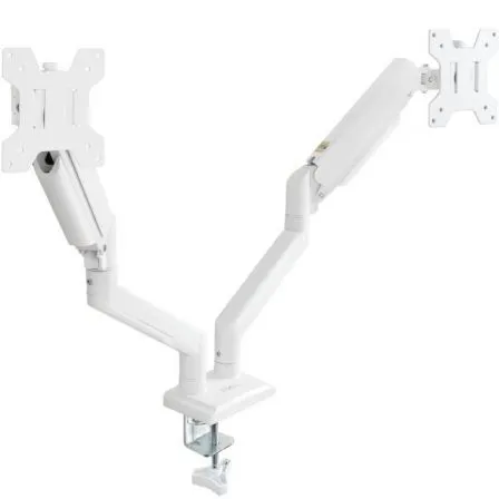 SOPORTE DE MESA MONITOR/TV Giratorio e Inclinable 2 Brazos 13-34 BLANCO TOOQ DB1434TNR-W