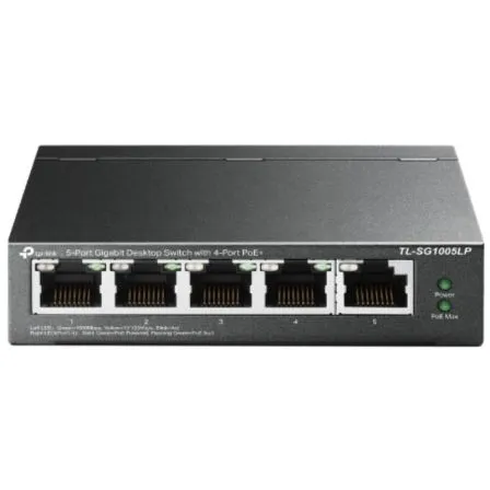 Switch Tp-link 5P Tl-sg1005lp 10/100/1000 4 Puertos POE Metal
