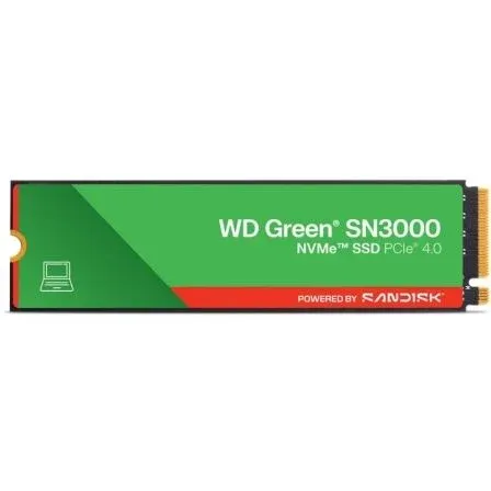 Disco Disco Sólido SSD SanDisk Western Digital Green SN3000 500GB/ M.2 2280 PCIe Gen4