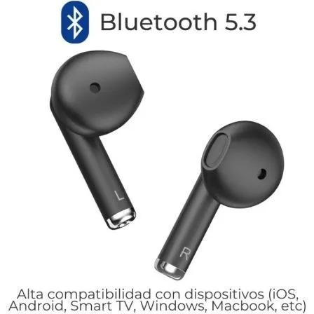 Auriculares Bluetooth ZTE Buds 2 con estuche de carga/ Autonomía 5h/ Negros - foto 3