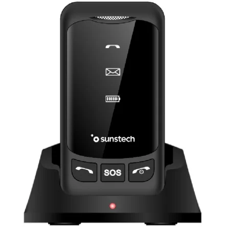 Telefono Senior Sunstech Celt25bk P2.8 Pantalla BT Base SOS Negro
