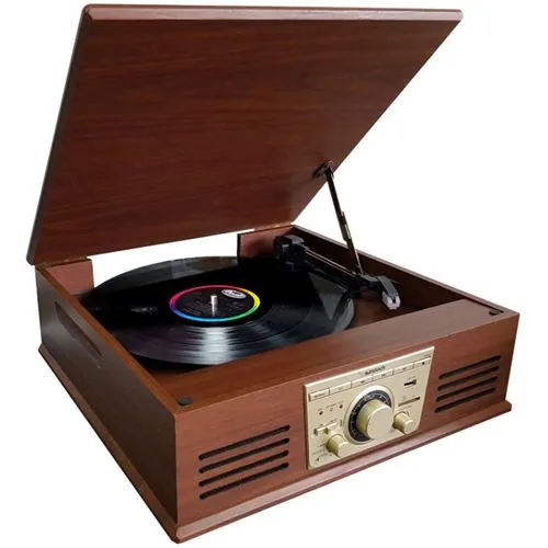 Tocadiscos Sunstech Pxr32wd Bluetooth/fm/usb/sd Madera - foto 3