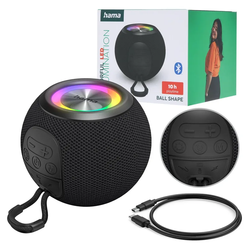 Altavoz Bluetooth Hama Ball Shape Negro - foto 4