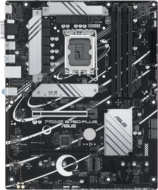 Placa Asus Prime B760-plus Intel1700 4ddr5 HDMI Pcie5.0 4sata3 Usb3.2 ATX - foto 2