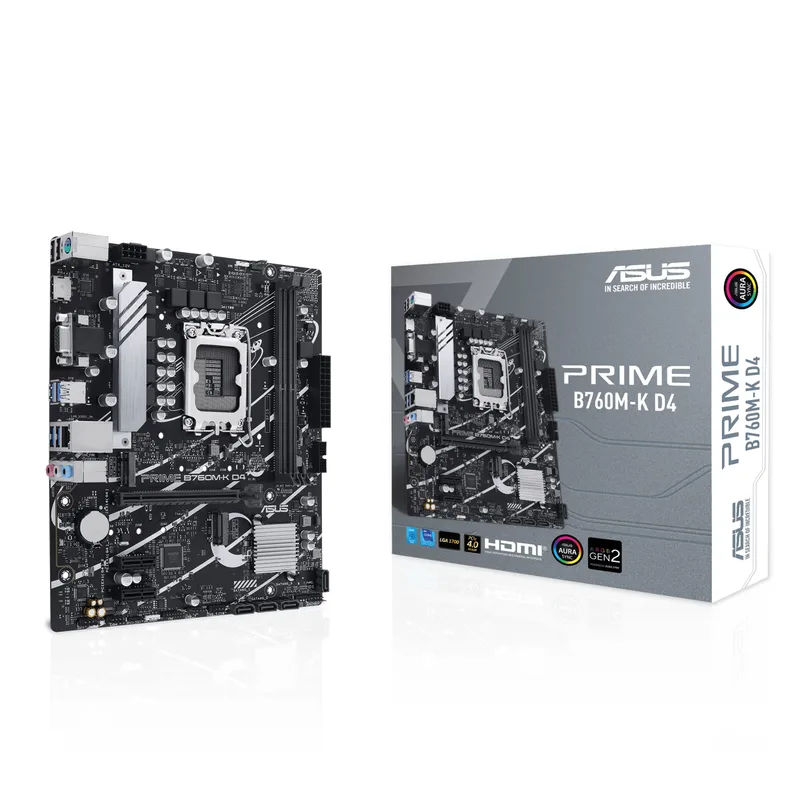 Placa Asus Prime B760m-k Intel1700 2ddr5 HDMI Pcie4.0 4sata3 Usb3.2 Matx - foto 2