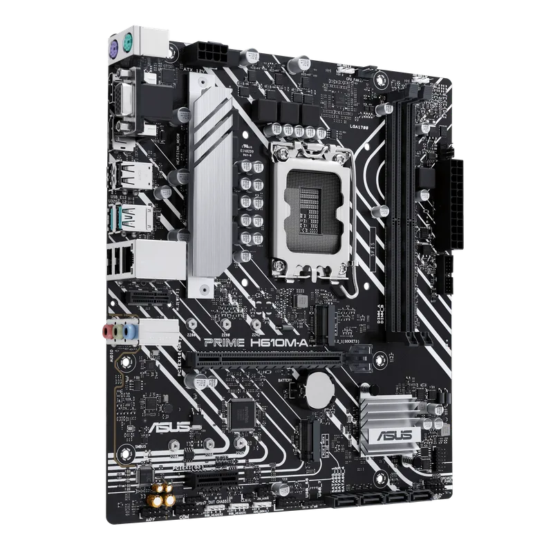 Placa Asus Prime H610m-a-csm Intel1700 2ddr5 HDMI Pcie4.0 4sata3 Usb3.2 Matx
