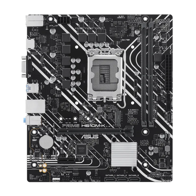 Placa Asus Prime H610m-k Argb Intel1700 2ddr5 Hdmi/vga Pcie4.0 4sata3 Usb3.2 Matx - foto 2