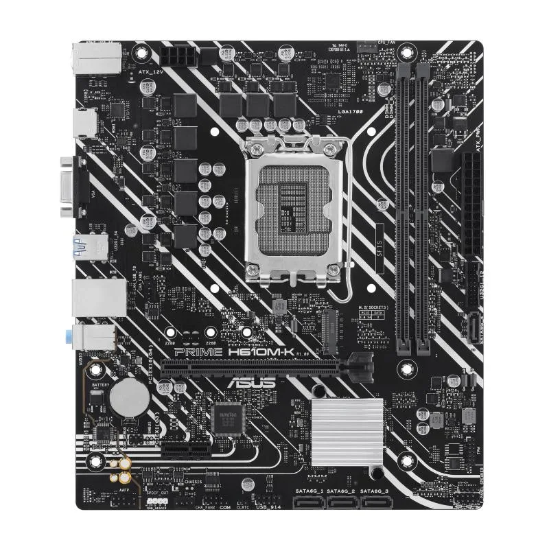 Placa Asus Prime H610m-k Intel1700 2ddr5 HDMI Pcie4.0 4sata3 Usb3.2 Matx