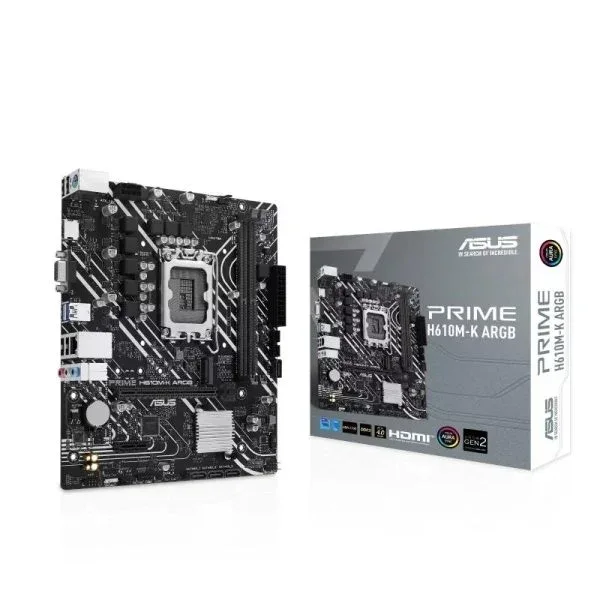 Placa Asus Prime H610m-k Intel1700 2ddr5 HDMI Pcie4.0 4sata3 Usb3.2 Matx - foto 3