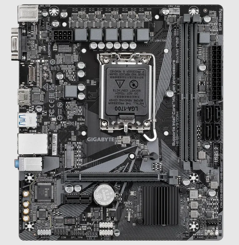 Placa Gigabyte H610m H V3 Intel1700 2ddr4 HDMI Pcie4.0 4sata3 Usb3.2 M-atx - foto 2