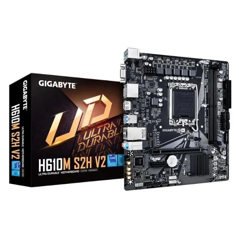 Placa Gigabyte H610m S2H V2 Intel1700 2ddr5 Hdmi/dp/vga Pcie3.0 SATA3 3.2 Matx - foto 2