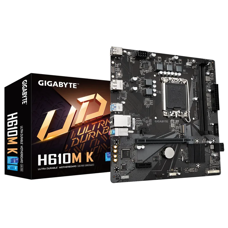 Placa Gigabyte H610m K V2 Intel1700 2ddr5 Hdmi/dp Pcie3.0 2sata3 Usb3.2 Matx - foto 3